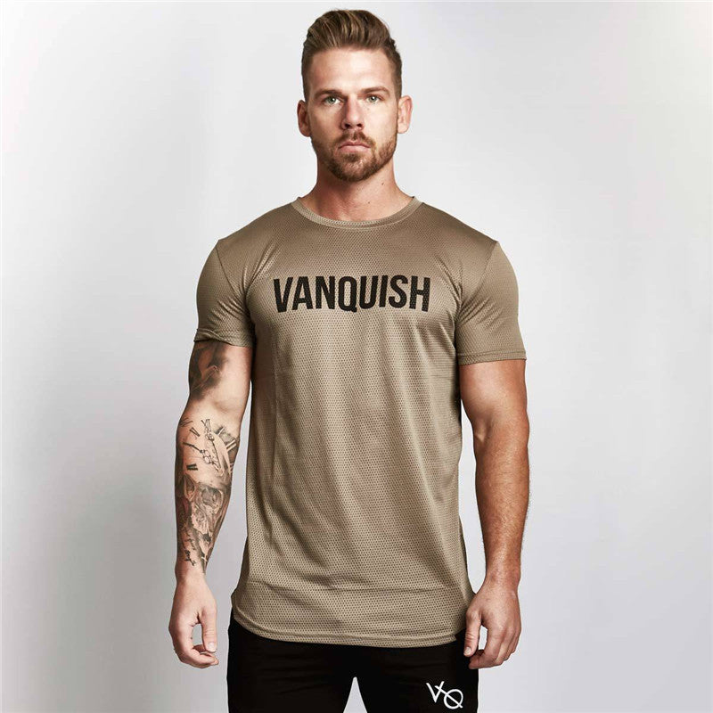 Men's casual T-shirt Breathable round neck short-sleeved T-shirt.