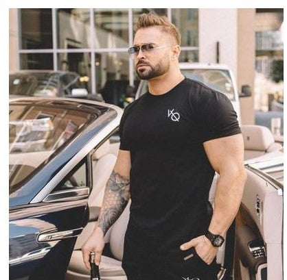 Men's casual T-shirt Breathable round neck short-sleeved T-shirt.