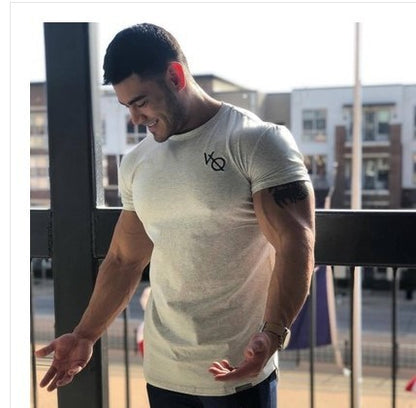 Men's casual T-shirt Breathable round neck short-sleeved T-shirt.