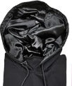 Brushed Hoody Silk Lining Hat Cotton Mixed Polyester