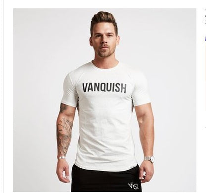 Men's casual T-shirt Breathable round neck short-sleeved T-shirt.