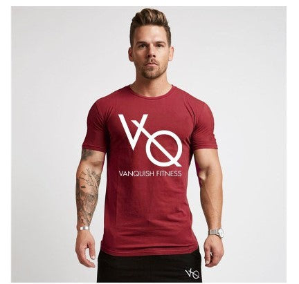 Men's casual T-shirt Breathable round neck short-sleeved T-shirt.