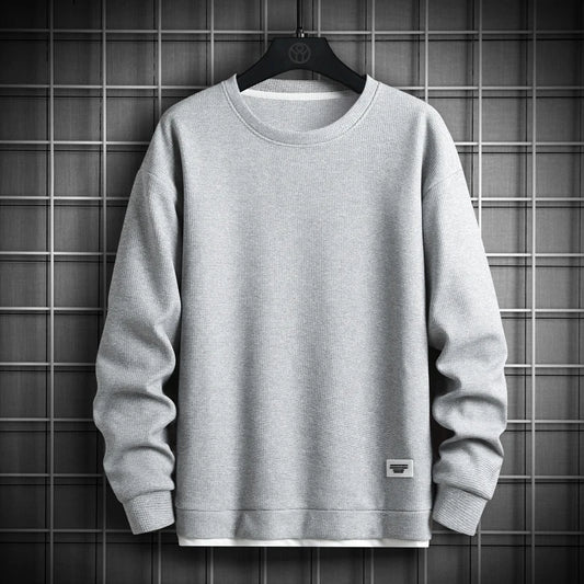 2023 Solid Color Sweatshirt Men Harajuku Hoodies O Neck long Sleeve