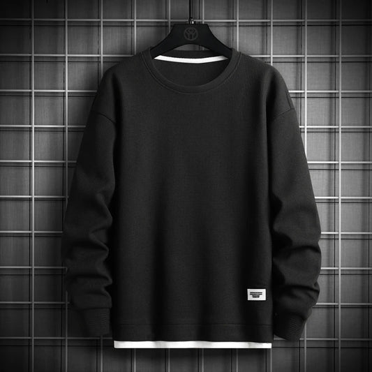 2023 Solid Color Sweatshirt Men Harajuku Hoodies O Neck long Sleeve