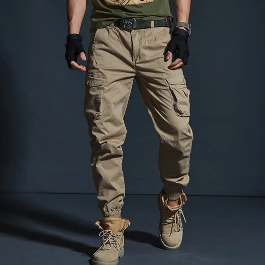 Pantalon cargo décontracté pour homme, pantalon ample en coton, pantalon de combat militaire tactique avec plusieurs poches