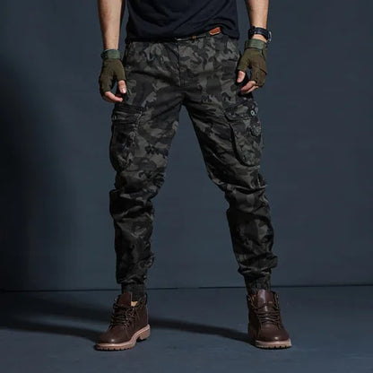 Mens Cargo Pants Casual Mens Pant Baggy Regular Cotton Trousers Male Combat Military Tactical Pants with Multi Pockets