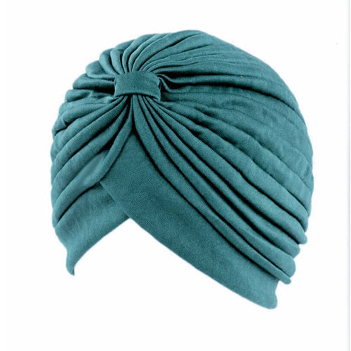 New Knotted Ruffle Turban Ladies Soft Headscarf Casual Streetwear