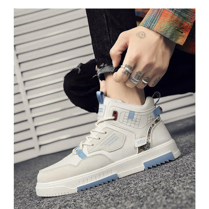 Men's High Top Shoes 2024 Summer Comfortable Breathable Designer Platform Shoes Men Fashion Casual Sneakers Outdoor Running Shoe