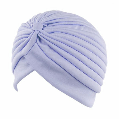 New Knotted Ruffle Turban Ladies Soft Headscarf Casual Streetwear