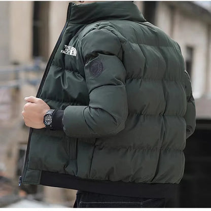 Winter Jacket Men Stand Collar Warm Down Jacket Street Fashion Casual Brand Men's Parka North Coat