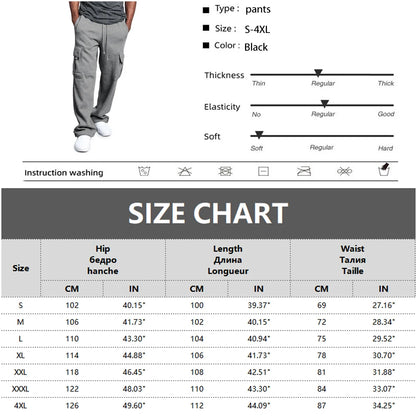 Mens Sweatpants Straight Fit Joggers for Sports and Streetwear Loose 