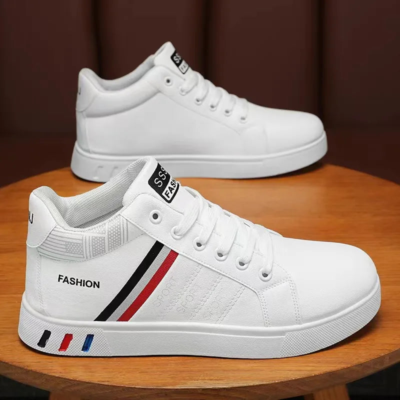 Brand Leather High Sneakers 