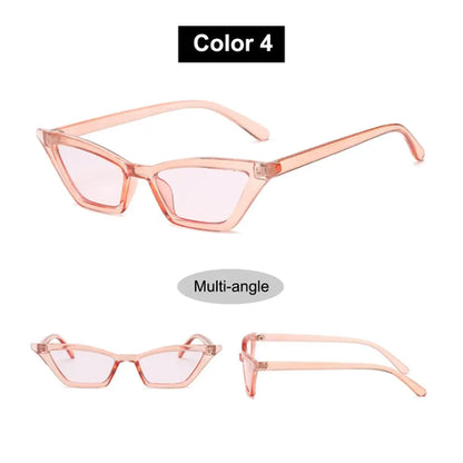 Lunettes de soleil œil de chat vintage pour femmes, petites lunettes de soleil rétro à monture 