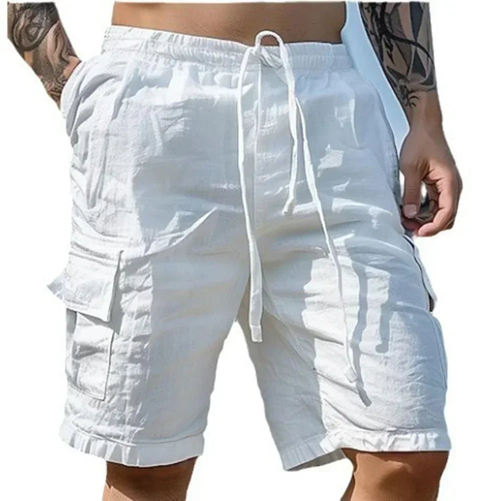 Men Loose Cargo Shorts With Pockets Fashion Beach Streetwear Sports 