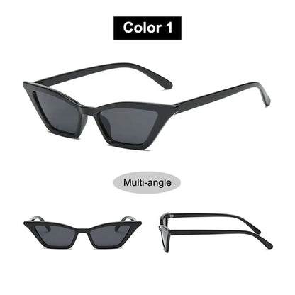 Vintage Cat Eye Sunglasses for Women Small Frame Retro Sunglasses