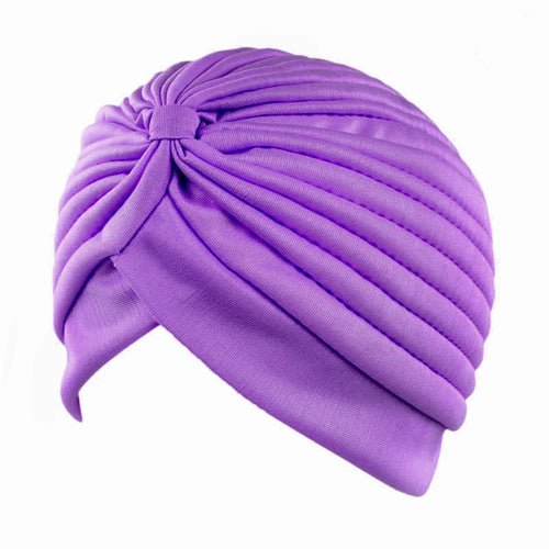 New Knotted Ruffle Turban Ladies Soft Headscarf Casual Streetwear 