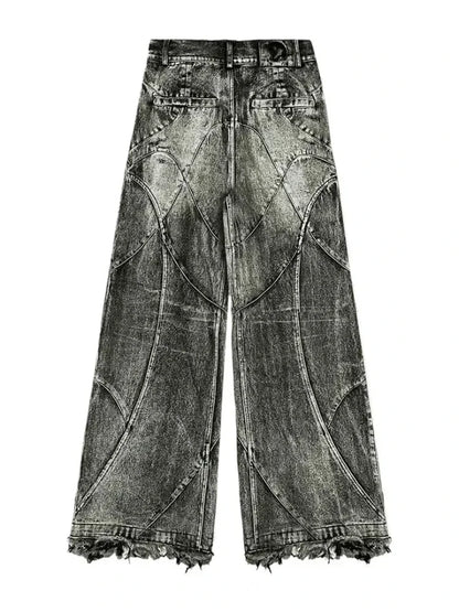 HOUZHOU Y2k Streetwear Punk Hip Hop Jeans Women Grunge Baggy Ripped