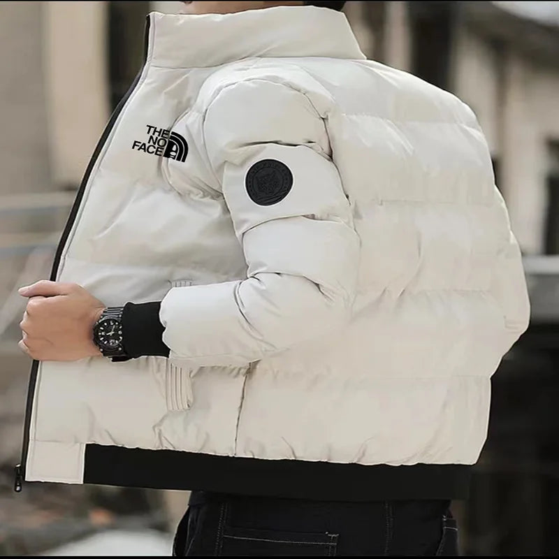 Winter Jacket Men Stand Collar Warm Down Jacket Street Fashion Casual Brand Men's Parka North Coat