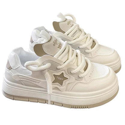 Star Walking Sneakers Platform Shoes Thick Sole Comfortable Running Shoes Aesthetic Tennis Shoes for Walking Jogging