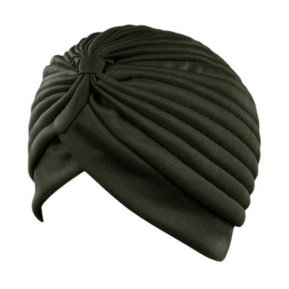 New Knotted Ruffle Turban Ladies Soft Headscarf Casual Streetwear 