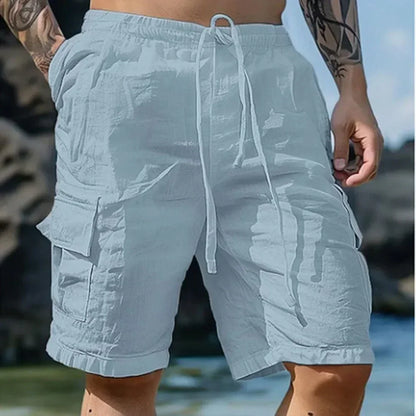 Men Loose Cargo Shorts With Pockets Fashion Beach Streetwear Sports