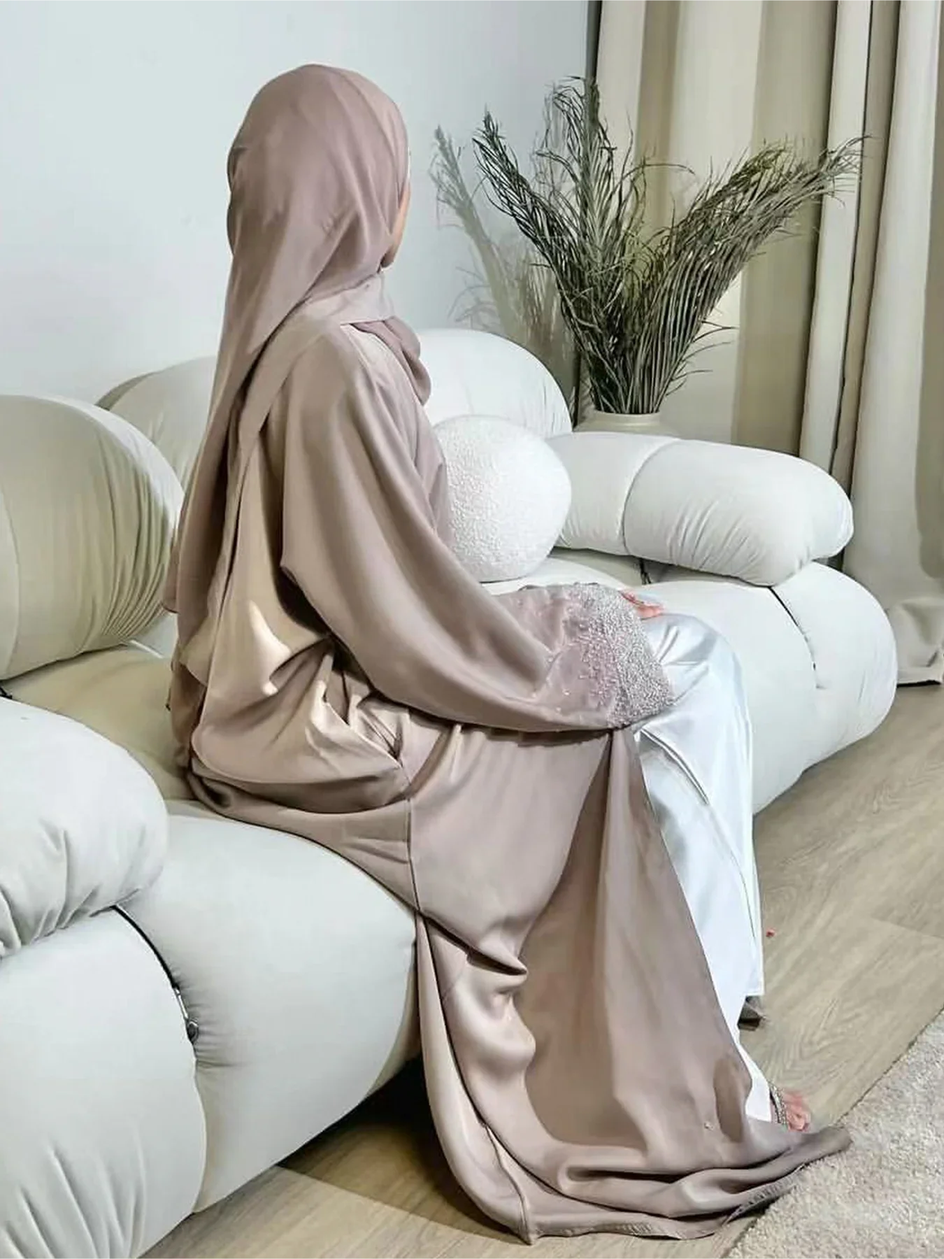 Abaya musulmane diamant pour femmes, cardigan boutonné, robe Jalabiya pour le Ramadan 2024, caftan de fête, robe longue, robe longue