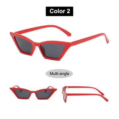 Vintage Cat Eye Sunglasses for Women Small Frame Retro Sunglasses 