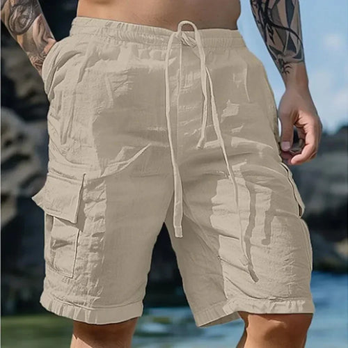 Men Loose Cargo Shorts With Pockets Fashion Beach Streetwear Sports