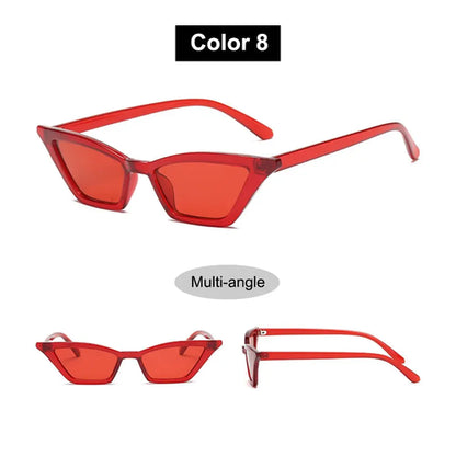 Vintage Cat Eye Sunglasses for Women Small Frame Retro Sunglasses 