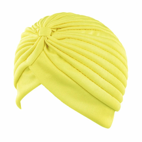 New Knotted Ruffle Turban Ladies Soft Headscarf Casual Streetwear