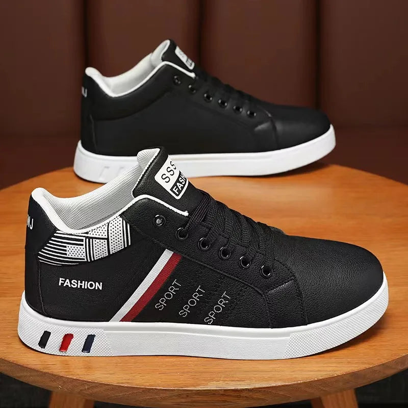 Brand Leather High Sneakers 