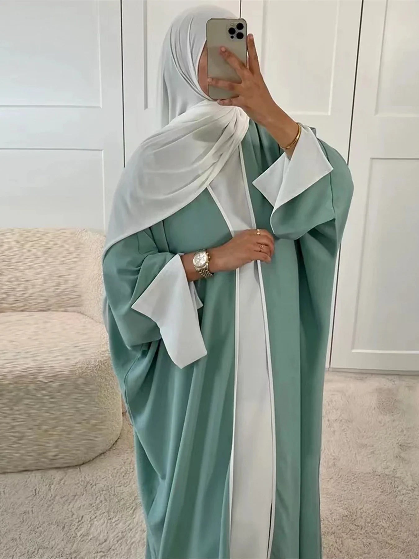 Abaya ouverte pour femmes musulmanes de l'Aïd, robe cardigan modeste, robes de Ramadan, Maroc, Dubaï, Arabie saoudite, caftan, jalabiya, robes longues