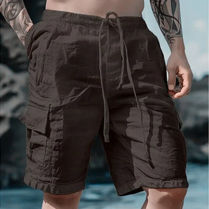 Men Loose Cargo Shorts With Pockets Fashion Beach Streetwear Sports 