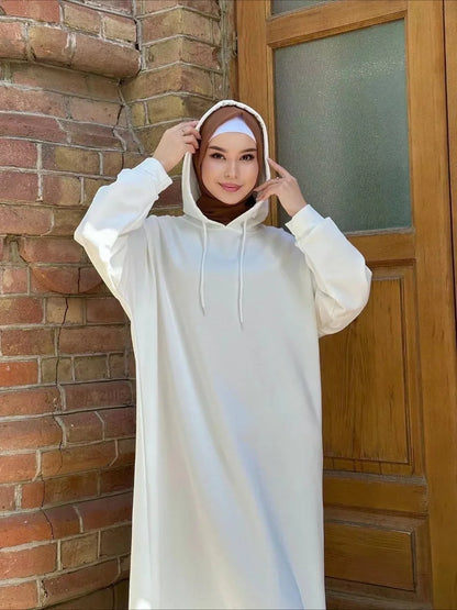 Robe longue à capuche pour femmes musulmanes, style arabe saoudien, Abaya, Dubaï, Maroc, Kaftan, Jalabiya, Eid, Ramadan