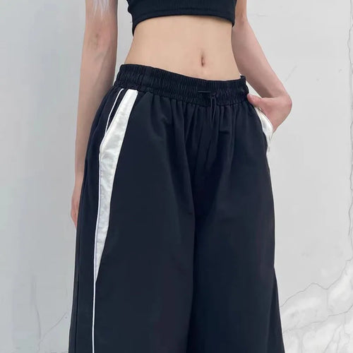 American Retro Black Street Hip-hop Trend Leisure Wide-leg Trousers