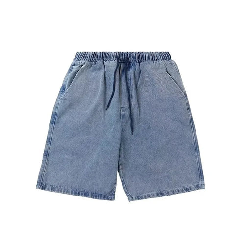 Men's Shorts Jeans Blue Denim Jorts Baggy Harajuku Pants Streetwear