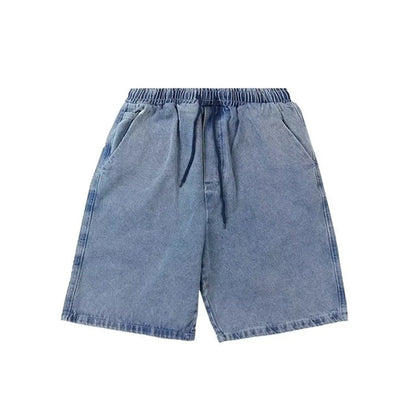 Men's Shorts Jeans Blue Denim Jorts Baggy Harajuku Pants Streetwear 