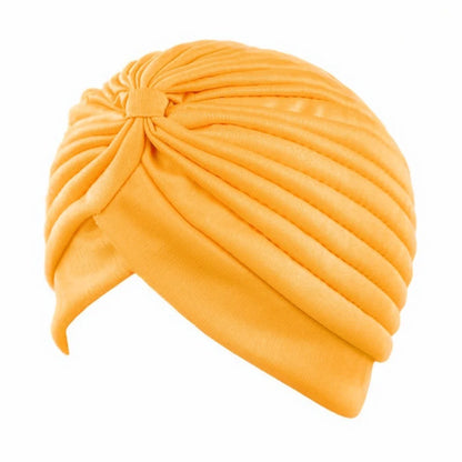 New Knotted Ruffle Turban Ladies Soft Headscarf Casual Streetwear 