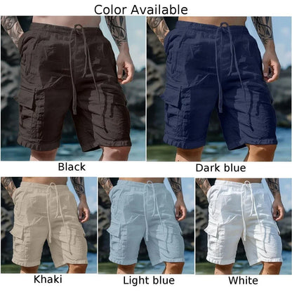 Men Loose Cargo Shorts With Pockets Fashion Beach Streetwear Sports 