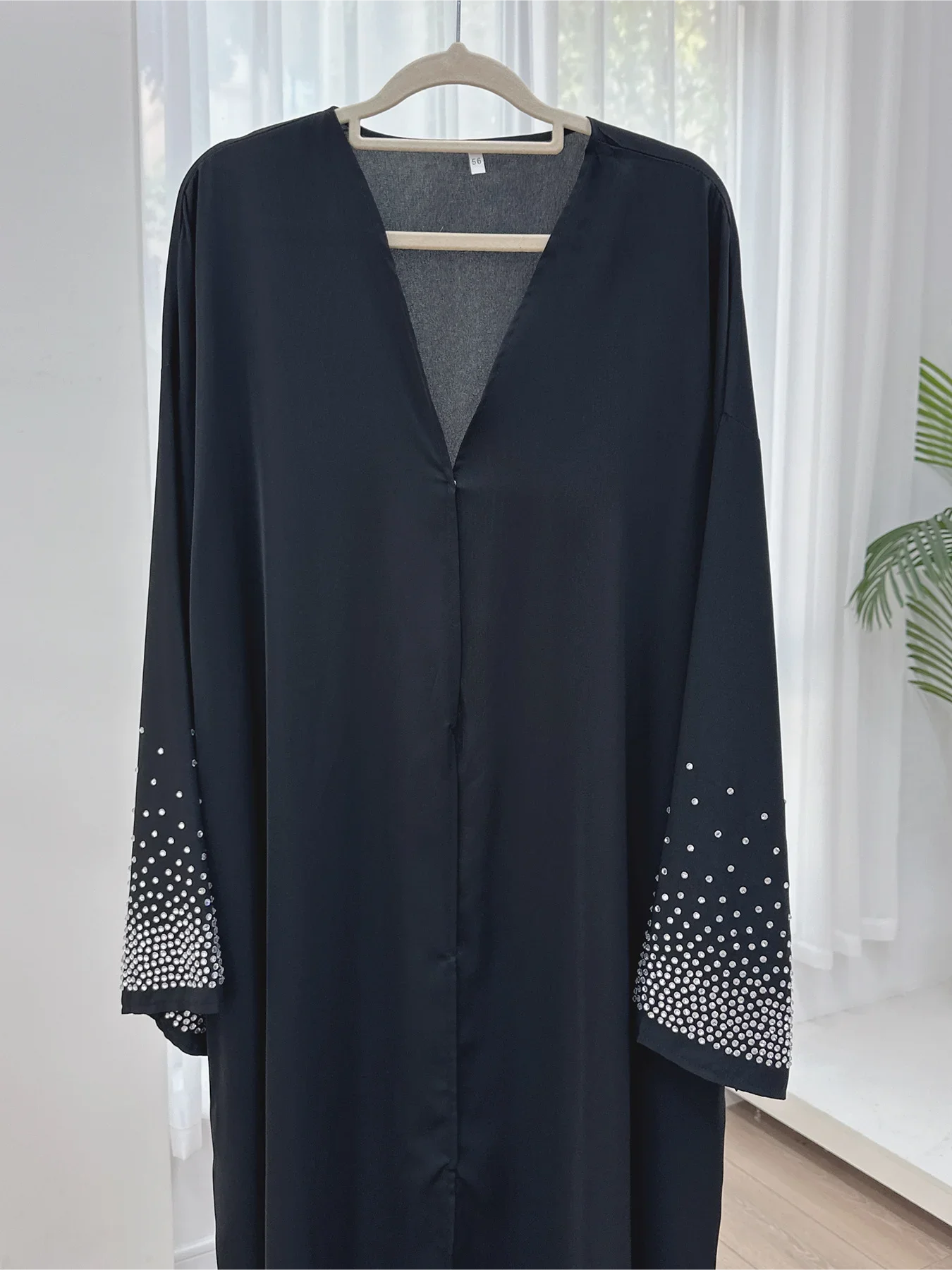 Abaya musulmane diamant pour femmes, cardigan boutonné, robe Jalabiya pour le Ramadan 2024, caftan de fête, robe longue, robe longue