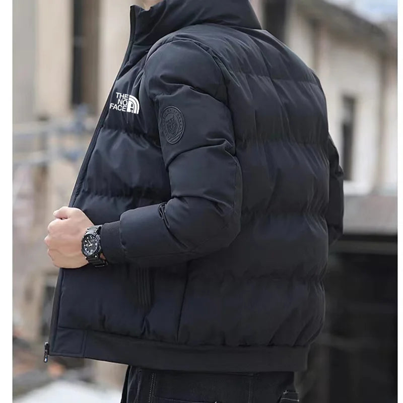 Winter Jacket Men Stand Collar Warm Down Jacket Street Fashion Casual Brand Men's Parka North Coat