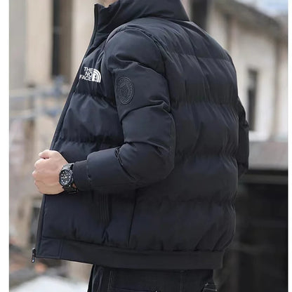 Veste d'hiver à col montant pour homme, doudoune chaude et décontractée, style urbain, parka pour homme, manteau North