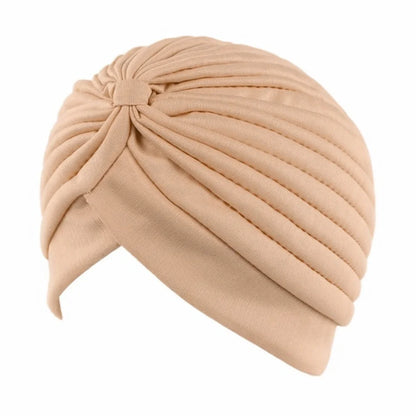 New Knotted Ruffle Turban Ladies Soft Headscarf Casual Streetwear 