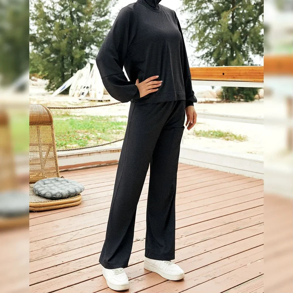 Maillot de bain modeste pour femme, burkini, maillot de bain musulman avec hijab, 3 pièces 