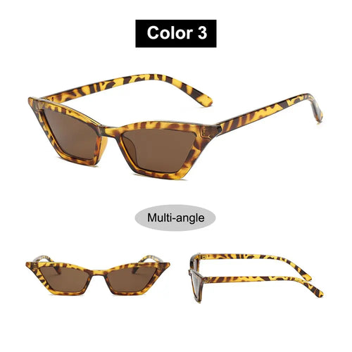 Lunettes de soleil œil de chat vintage pour femmes, petites lunettes de soleil rétro à monture 