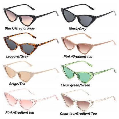 Vintage Cat Eye Sunglasses for Women Small Frame Retro Sunglasses