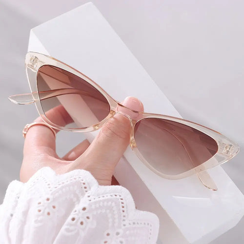 Vintage Cat Eye Sunglasses for Women Small Frame Retro Sunglasses 