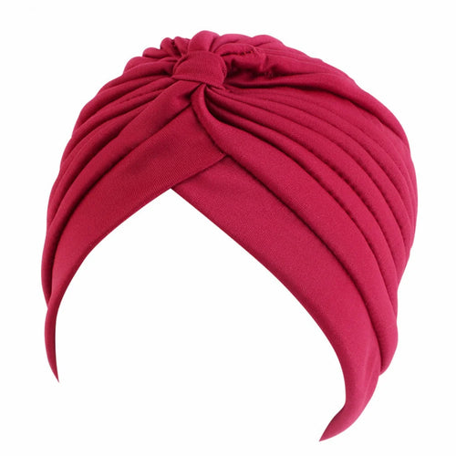 New Knotted Ruffle Turban Ladies Soft Headscarf Casual Streetwear 