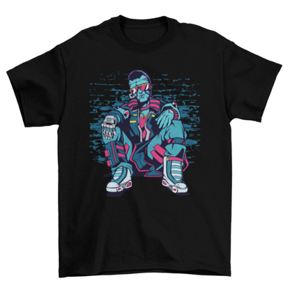 Cyberpunk urban man t-shirt