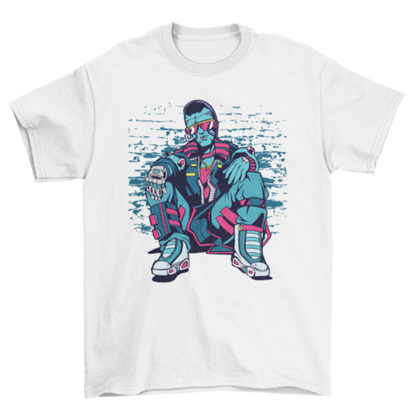 Cyberpunk urban man t-shirt